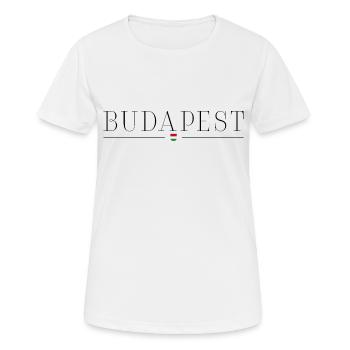 J’adore Budapest - T-shirt respirant Femme - blanc - Devant - AI Model Female 172 dark (172cm)