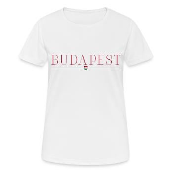 T-shirt de style Budapest, Hongrie - T-shirt respirant Femme - blanc - Devant - AI Model Female 172 dark (172cm)