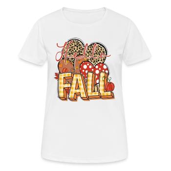Hello Fall, Happy Fall y'all - Women's Breathable T-Shirt - white - Front - AI Model Female 172 dark (172cm)