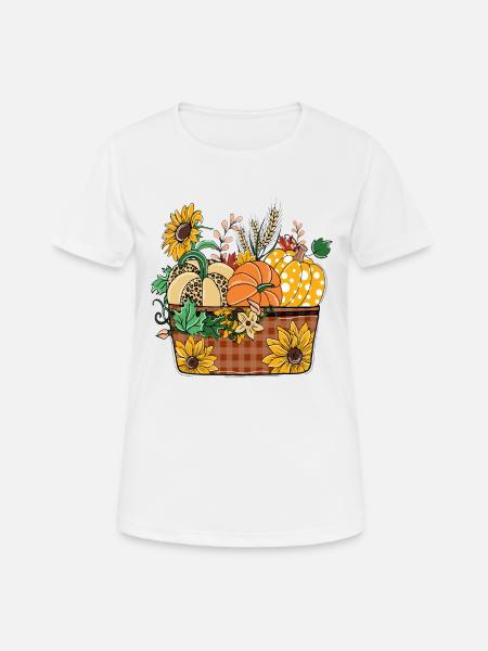 Happy Fall y'all, Halloween Geschenk - Frauen T-Shirt atmungsaktiv - Weiß