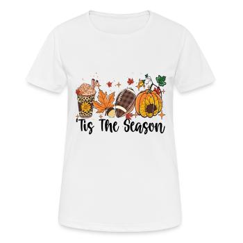 Es ist die Jahreszeit - Frauen T-Shirt atmungsaktiv - Weiß - Vorne - AI Model Female 172 dark (172cm)