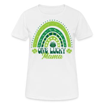 A lucky mom Saint Patrick - Women's Breathable T-Shirt - white - Front - AI Model Female 172 dark (172cm)