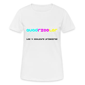 Quadricolor the 4 primary colors - Women's Breathable T-Shirt - white - Front - AI Model Female 172 dark (172cm)