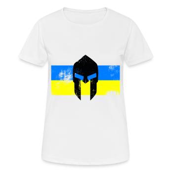 Ukraine Sparta Scratches - Frauen T-Shirt atmungsaktiv - Weiß - Vorne - AI Model Female 172 dark (172cm)