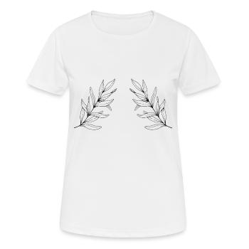 Branche de feuille - T-shirt respirant Femme - blanc - Devant - AI Model Female 172 dark (172cm)