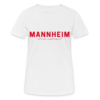 Mannheim T-Shirt – Perfect for Fans & Lovers - Women's Breathable T-Shirt - white - Front - AI Model Female 172 dark (172cm)