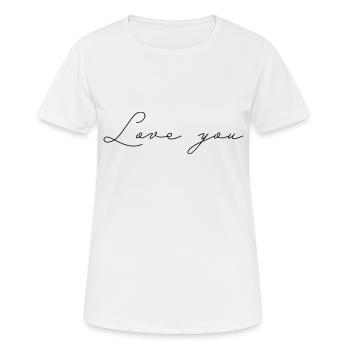 Tu es amoureux - T-shirt respirant Femme - blanc - Devant - AI Model Female 172 dark (172cm)