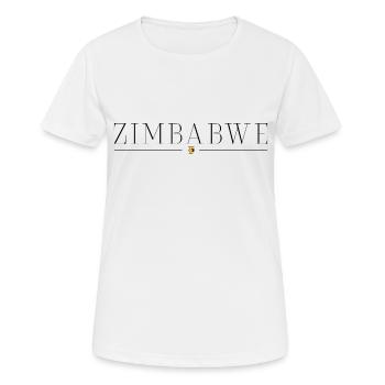 Ich liebe Zimbabwe - Frauen T-Shirt atmungsaktiv - Weiß - Vorne - AI Model Female 172 dark (172cm)