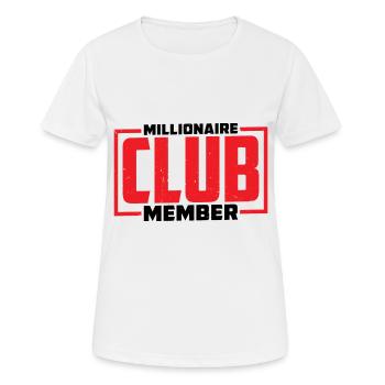 Millionaire Club Member 36 - Frauen T-Shirt atmungsaktiv - Weiß - Vorne - AI Model Female 172 dark (172cm)