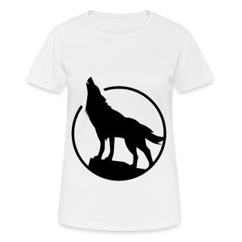 Wolf - Naturschutz - Tierschutz - Frauen T-Shirt atmungsaktiv - Weiß - Vorne - AI Model Female 172 dark (172cm)
