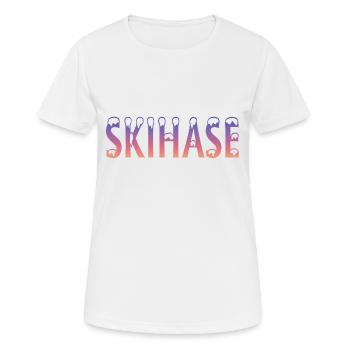 Skihase Skiing Geschenkidee - Frauen T-Shirt atmungsaktiv - Weiß - Vorne - AI Model Female 172 dark (172cm)