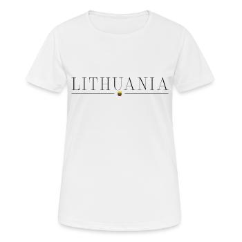 Litauen T-Shirt: Tradition, Natur, Amber - Frauen T-Shirt atmungsaktiv - Weiß - Vorne - AI Model Female 172 dark (172cm)