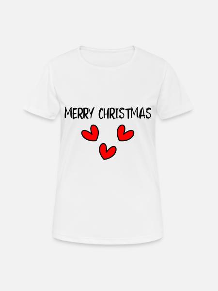 WEIHNACHTEN. FROHE WEIHNACHTEN. FROHE WEIHNACHTEN. NEUJAHRSTAG - Frauen T-Shirt atmungsaktiv - Weiß