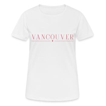 Vancouver, Canada - T-shirt respirant Femme - blanc - Devant - AI Model Female 172 dark (172cm)