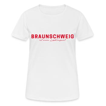 Braunschweig T-Shirt – For real fans - Women's Breathable T-Shirt - white - Front - AI Model Female 172 dark (172cm)