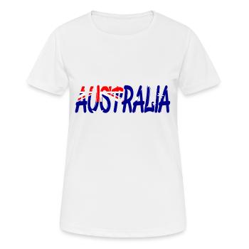 Australien, Australia, Down Under, Aussie - Frauen T-Shirt atmungsaktiv - Weiß - Vorne - AI Model Female 172 dark (172cm)