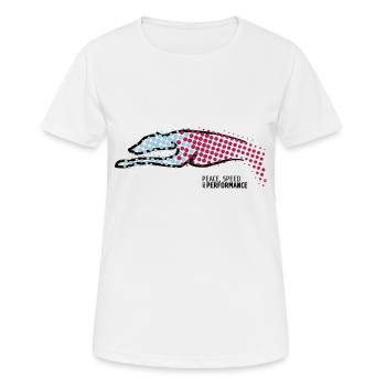 05SIGHTHND EMBL Raster 4v schwarz - Frauen T-Shirt atmungsaktiv - Weiß - Vorne - AI Model Female 172 dark (172cm)