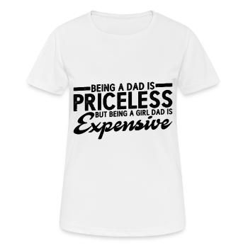 Être une fille papa coûte cher 4 - T-shirt respirant Femme - blanc - Devant - AI Model Female 172 dark (172cm)