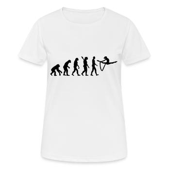 Evolution Gymnastique - T-shirt respirant Femme - blanc - Devant - AI Model Female 172 dark (172cm)
