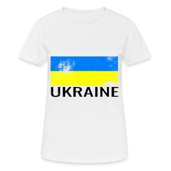Ukraine used - Frauen T-Shirt atmungsaktiv - Weiß - Vorne - AI Model Female 172 dark (172cm)