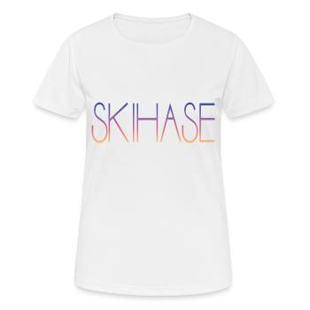 Skihase - Frauen T-Shirt atmungsaktiv - Weiß - Vorne - AI Model Female 172 dark (172cm)