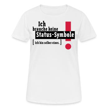 Status symbol - Women's Breathable T-Shirt - white - Front - AI Model Female 172 dark (172cm)