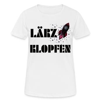 perfekter Spruch zur Fusion "Lärzklopfen" - Frauen T-Shirt atmungsaktiv - Weiß - Vorne - AI Model Female 172 dark (172cm)