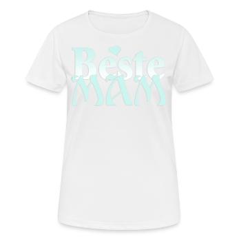 Meilleur cœur de maman - T-shirt respirant Femme - blanc - Devant - AI Model Female 172 dark (172cm)