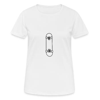 Skateboard - Frauen T-Shirt atmungsaktiv - Weiß - Vorne - AI Model Female 172 dark (172cm)