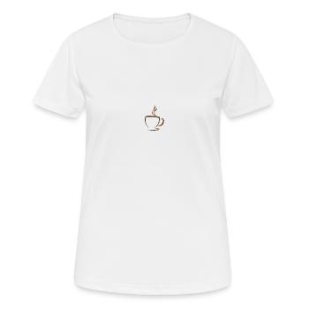 coffee coffee - Women's Breathable T-Shirt - white - Front - AI Model Female 172 dark (172cm)