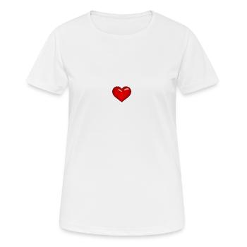 ROTES HERZ - Frauen T-Shirt atmungsaktiv - Weiß - Vorne - AI Model Female 172 dark (172cm)
