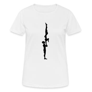 Gymnastique Gymnastique Acrobatie Gymnastique Sport - T-shirt respirant Femme - blanc - Devant - AI Model Female 172 dark (172cm)
