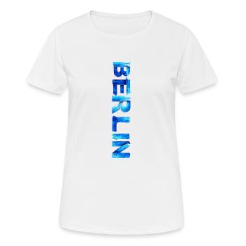 Berlin : ville de la diversité - T-shirt respirant Femme - blanc - Devant - AI Model Female 172 dark (172cm)