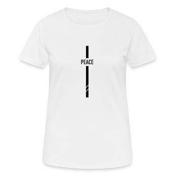 Friede - Frauen T-Shirt atmungsaktiv - Weiß - Vorne - AI Model Female 172 dark (172cm)