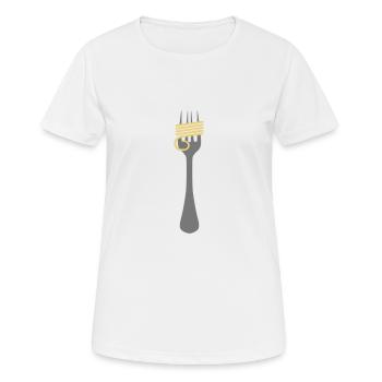 Spaghetti - Frauen T-Shirt atmungsaktiv - Weiß - Vorne - AI Model Female 172 dark (172cm)