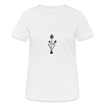 Pilz - Frauen T-Shirt atmungsaktiv - Weiß - Vorne - AI Model Female 172 dark (172cm)
