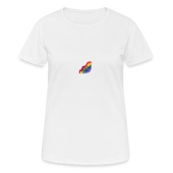 Pride Respekt - Frauen T-Shirt atmungsaktiv - Weiß - Vorne - AI Model Female 172 dark (172cm)
