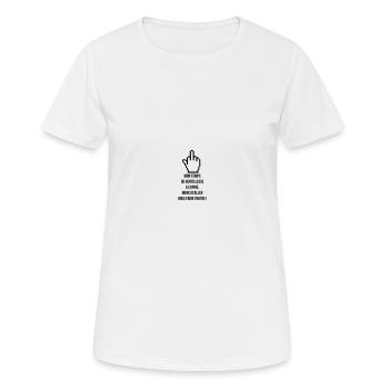 gentillesse - T-shirt respirant Femme - blanc - Devant - AI Model Female 172 dark (172cm)