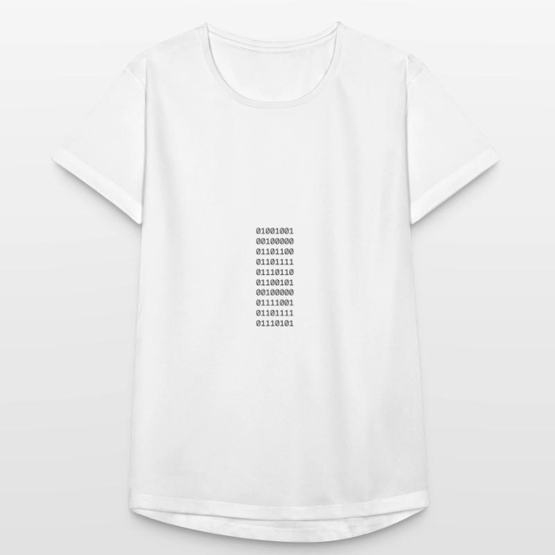 "I LOVE YOU" in binary code. Women's Breathable T-Shirt
