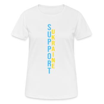 support ukraine slava ukraini zelenskyi ukrainian - Women's Breathable T-Shirt - white - Front - AI Model Female 172 dark (172cm)