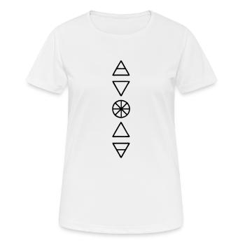 Alchimie Symboles Nature - T-shirt respirant Femme - blanc - Devant - AI Model Female 172 dark (172cm)