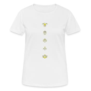 Novavarion Space Sci Fi étoiles galaxie lune planètes - T-shirt respirant Femme - blanc - Devant - AI Model Female 172 dark (172cm)