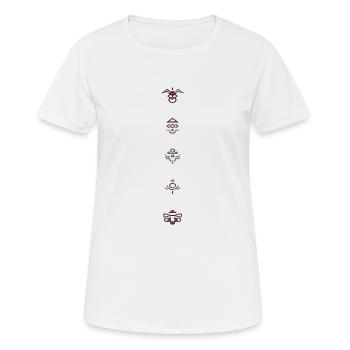 Novavarion Space Sci Fi étoiles galaxie lune planètes - T-shirt respirant Femme - blanc - Devant - AI Model Female 172 dark (172cm)
