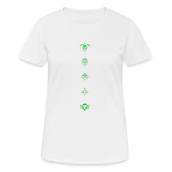 Novavarion Space Sci Fi étoiles galaxie lune planètes - T-shirt respirant Femme - blanc - Devant - AI Model Female 172 dark (172cm)