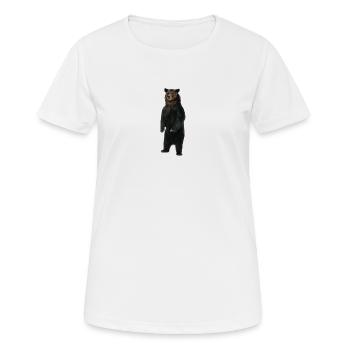 Stehender Bär - Frauen T-Shirt atmungsaktiv - Weiß - Vorne - AI Model Female 172 dark (172cm)
