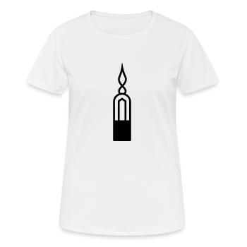 Bougie - T-shirt respirant Femme - blanc - Devant - AI Model Female 172 dark (172cm)