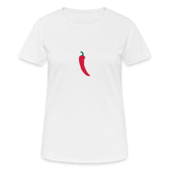 chilli - Frauen T-Shirt atmungsaktiv - Weiß - Vorne - AI Model Female 172 dark (172cm)