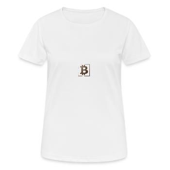 BTC-Logo - Frauen T-Shirt atmungsaktiv - Weiß - Vorne - AI Model Female 172 dark (172cm)