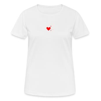 Valentinstag Herz Logo - Frauen T-Shirt atmungsaktiv - Weiß - Vorne - AI Model Female 172 dark (172cm)
