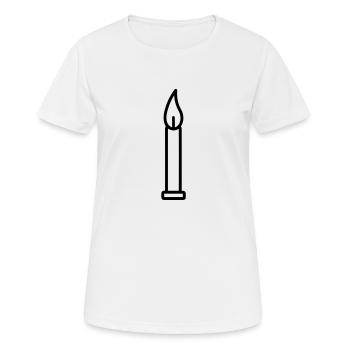 Bougie - T-shirt respirant Femme - blanc - Devant - AI Model Female 172 dark (172cm)